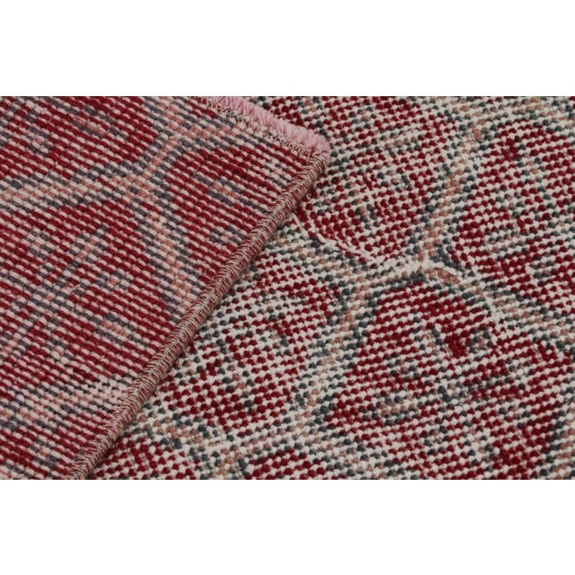 Textile Vintage Zeki Müren Runner Rug With Burgundy Geometric Patterns, From Rug & Kilim For Sale - Image 7 of 7