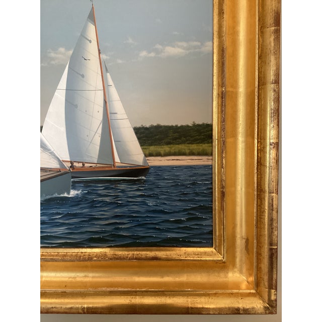‘Racing Alerions’ by Forrest Rodts (Original Signed Oil Painting) For Sale In Savannah - Image 6 of 12