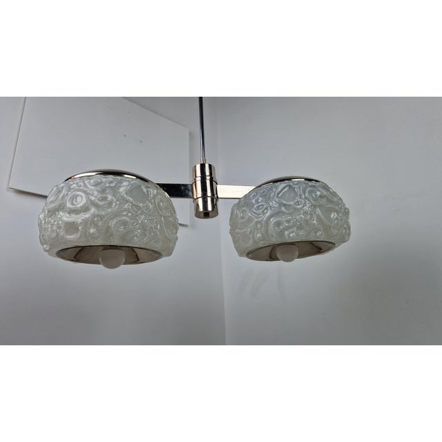 Glass Osso Double-Light Chandelier from Mazzega Murano, 1960s For Sale - Image 14 of 18
