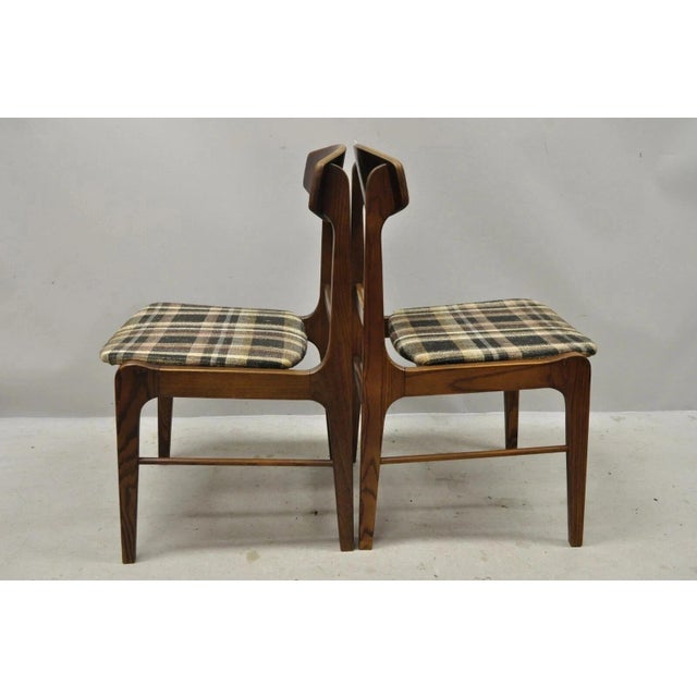 Mid-Century Modern Vintage Mid Century Modern Walnut & Oak Sculptural Dining Side Chairs - A Pair For Sale - Image 3 of 11