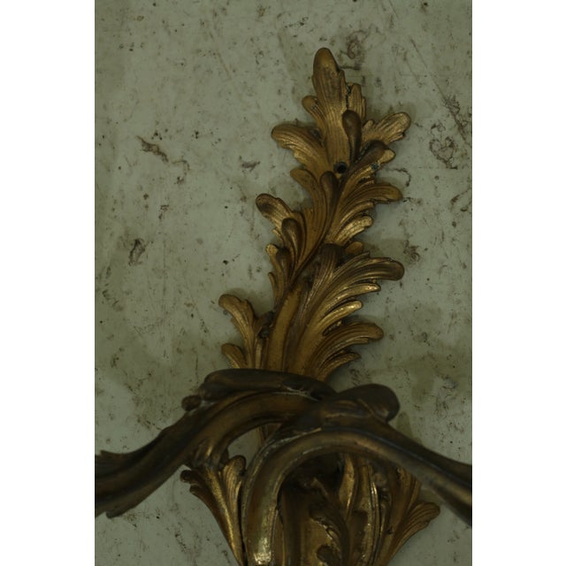 1930s French Louis XV Style Bronze Candelabras - a Pair For Sale - Image 5 of 9