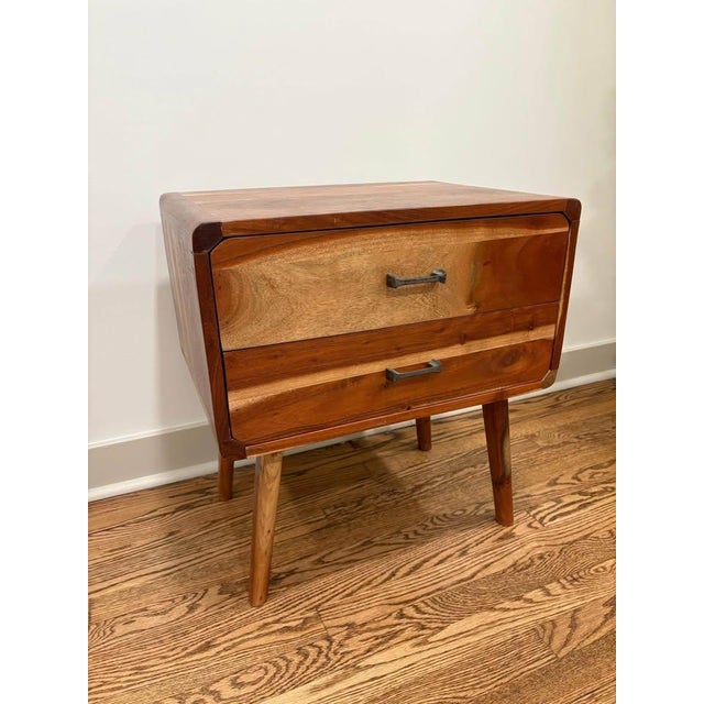 Solid Wood Modern Side Table / Nightstand. One of One. For Sale - Image 4 of 6