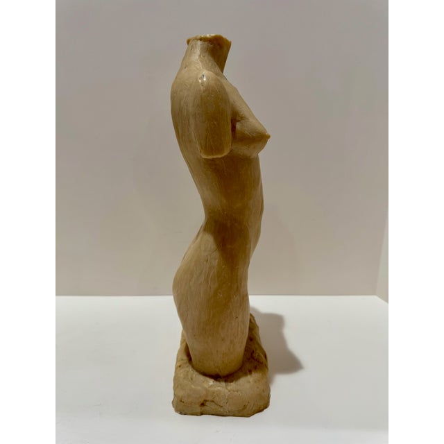 Mid 20th Century Larry Mohr Signed Resin Figurative Torso Sculpture Modernist Female Form For Sale In Atlanta - Image 6 of 9