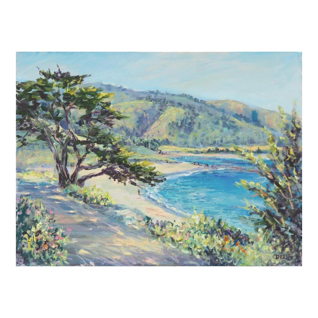 'Monterey Coastline' by Delia Bradford, Carmel, Big Sur, Pacific Ocean, California Impressionist For Sale