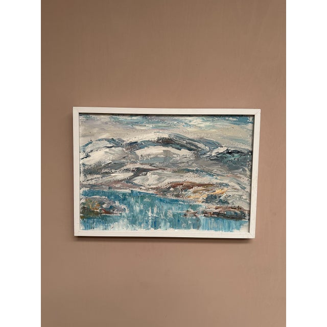 Original Swedish Oil on Canvas – “Landscape” by Erik Lo – Signed – Vintage & Framed – 69 × 49 cm (27.2" × 19.3") A Swedish...