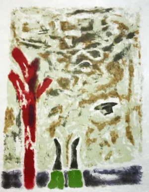 1962 Jules Cavailles Original Lithograph, Untitled 16