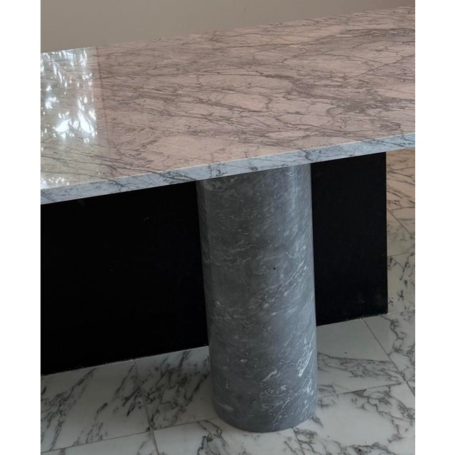 Ambiguita Cantilevered Marble Dining Table by Italian Legendary Design Duo Lella and Massimo Vignelli 1983 For Sale - Image 9 of 9