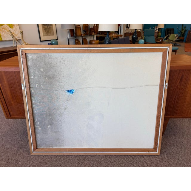Large Mid Century Modern Abstract Oil on Canvas Signed Gillingham For Sale - Image 10 of 10
