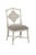 White With Grey Glaze On Rattan W/Grey Chenille Seats Seat Height-20".