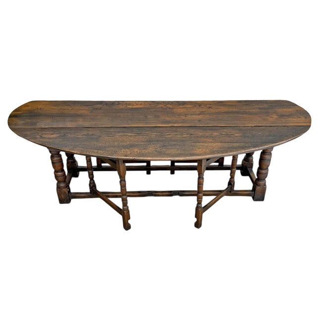 Early 20th Century English Oval Gateleg Dropleaf Dining Table For Sale - Image 9 of 18