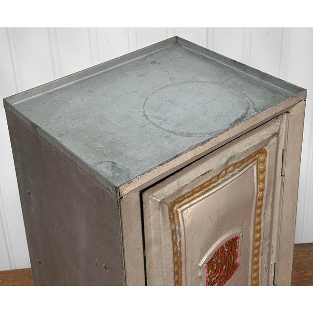 Antique Farmhouse Tin Metal Bread & Cake Cabinet Cupboard For Sale - Image 10 of 13