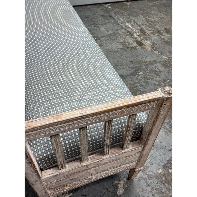 19th Century Neoclassical Gustavian Bench For Sale - Image 9 of 12