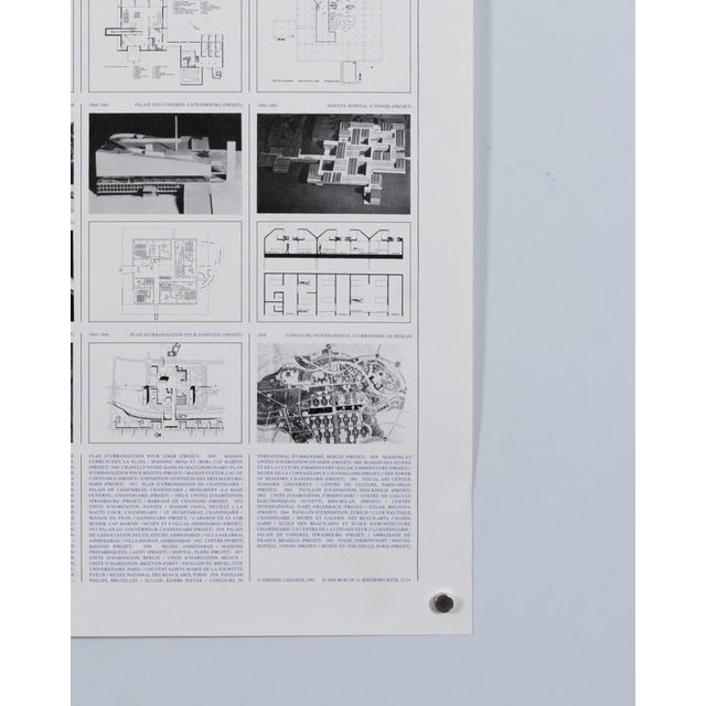 Blue Le Corbusier Exhibition Poster, 1987 For Sale - Image 8 of 9