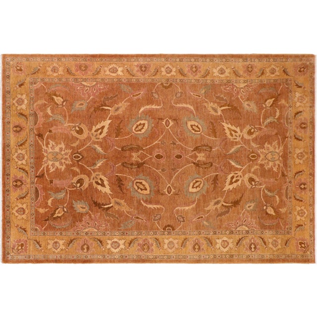 1980s Rustic Brown/Gold Wool Rug - 9'11" X 13'11" For Sale - Image 9 of 10