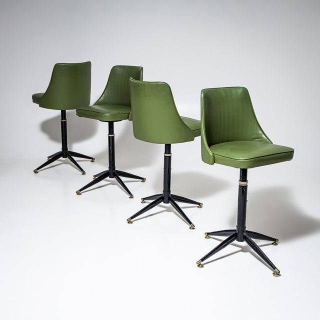 Metal Mid-Century Bar Stools, Italy, 1960s, Set of 4 For Sale - Image 7 of 7