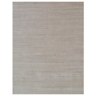 Banbury Handloom Wool Viscose Light Gray GrayRug - 8'x10' For Sale