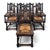 Breton Carved Chairs with Straw Seats, Set of 8 For Sale - Image 15 of 15