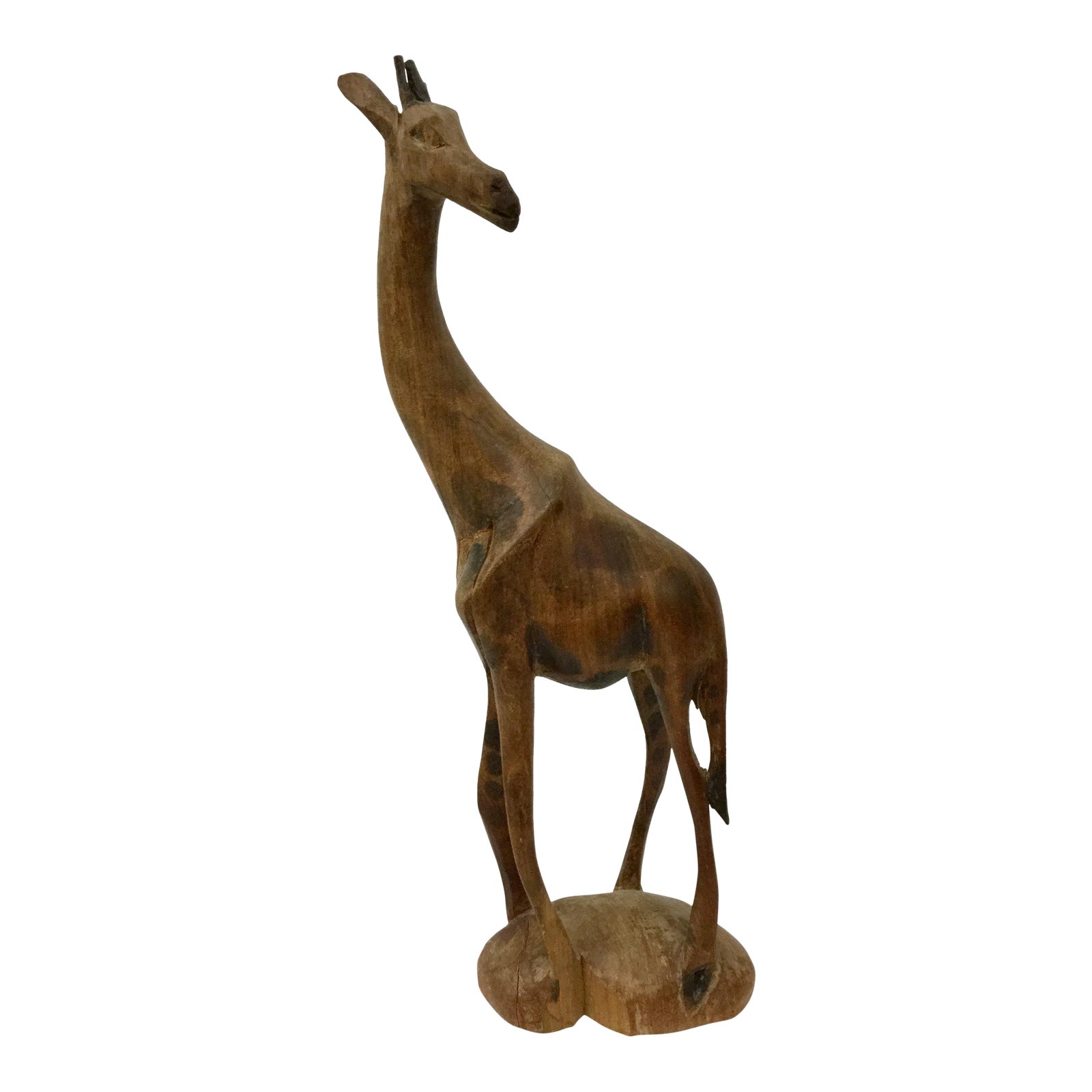 1930’s Vintage Hand Carved Wood Giraffe Figurine Chairish