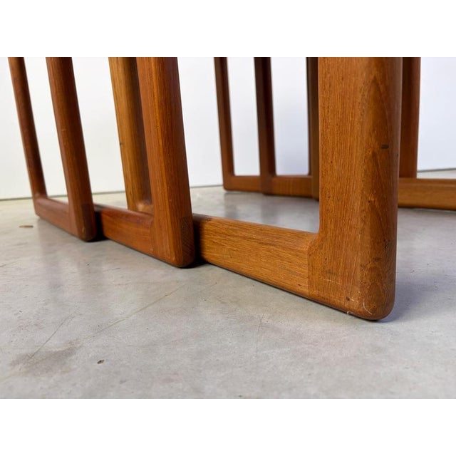 Brown Scandinavian Teak Nesting Tables attributed to Dyrlund, 1960s, Set of 3 For Sale - Image 8 of 13
