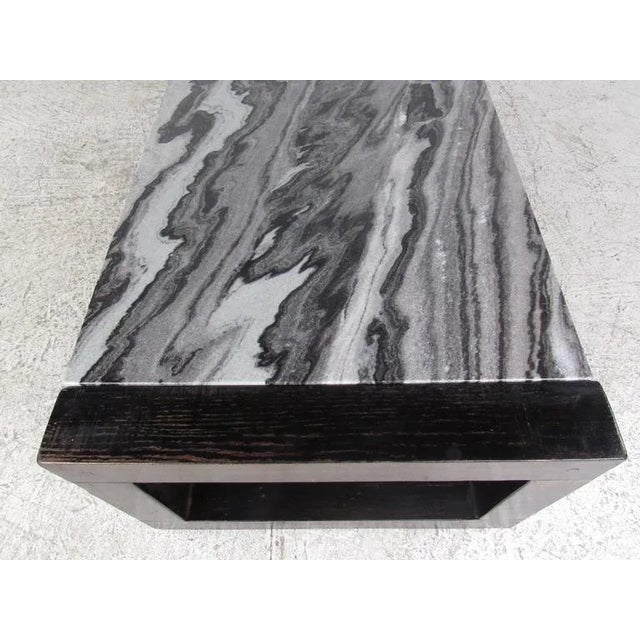 Contemporary Modern Marble-Top Cocktail Table For Sale In New York - Image 6 of 8