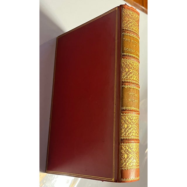 Animal Skin Fine Red Leather Binding - The Picture of Dorian Gray - Gothic and Philosophical Novel by Oscar Wilde 1908 For Sale - Image 7 of 14