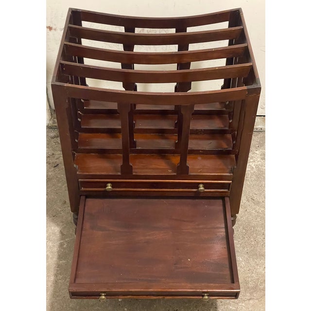 Vintage Wooden Newspaper Rack, 1920s For Sale - Image 10 of 12