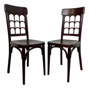 Beehive Dining Chairs attributed to Josef Hoffmann, 1890s, Set of 2