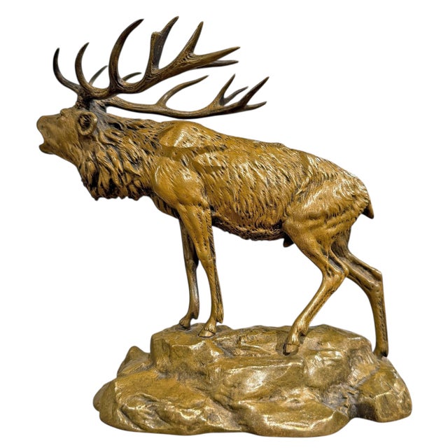 Bronze Elk Sculpture For Sale - Image 10 of 14