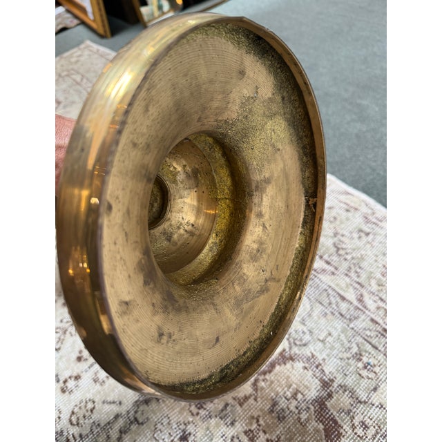 Moroccan Hand Etched Brass Candle Holder, Vintage For Sale - Image 12 of 12