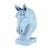 Blue Horse Head Sculpture, Carved Wood For Sale