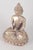 Silver-plated metal Buddha figure. Seated Buddha figure executed in silver-plated metal with a meditative pose, detailed...