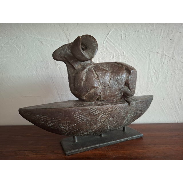 Bronze Ram on Boat by Christoph Fischer, Worpswede, 1997 For Sale - Image 6 of 6