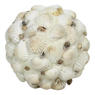 Vintage Decorative Shell Ball Sphere For Sale