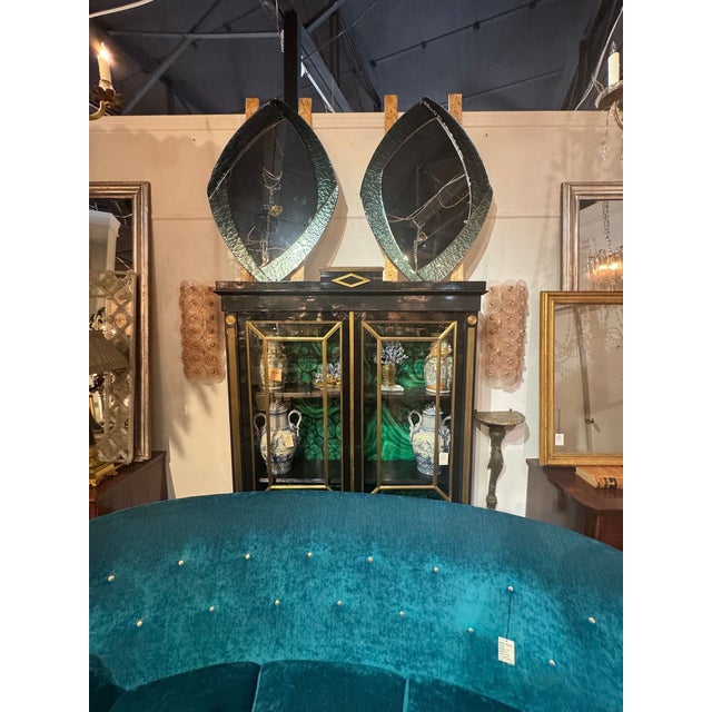 Modern Pair of Murano Fume Glass Disc Sconces For Sale - Image 3 of 6