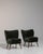 Wood 1940s Mid-Century Modern Black Wood Pair of Club Chairs For Sale - Image 7 of 12