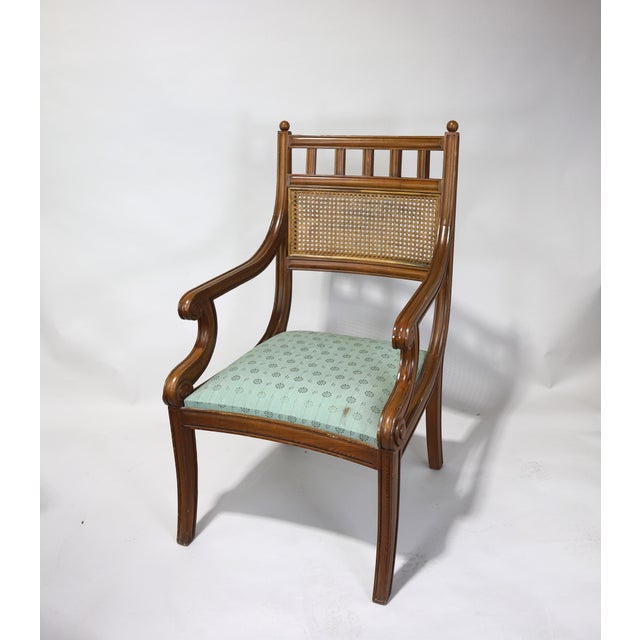 Late 20th Century Vintage Armchair with Rattan Back For Sale - Image 5 of 10