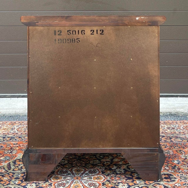Brown 1980s Ethan Allen Antiqued Pine Rustic Traditional 4 Drawer Nightstand Chest (12-5016) For Sale - Image 8 of 10