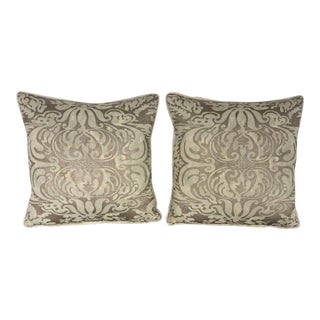 Custom Fortuny Pillows Using Vintage Fortuny Fabric, by Melissa Levinson For Sale