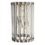 Italian wall light shown in clear crystal bars, mounted on polished nickel frame. Made in Italy (21st Century)....