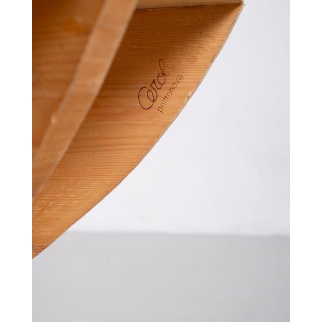 1980s Round Compass Rose Table in Wood by Mario Ceroli for Poltronova, 1970s For Sale - Image 5 of 6