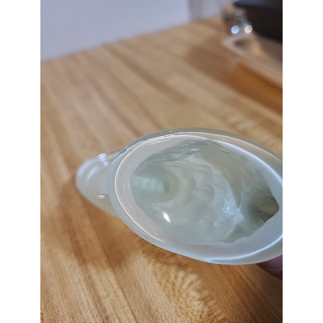 Mini Uranium Glass Hen on Nest Glowy Green Salt Cellar For Sale In San Francisco - Image 6 of 8