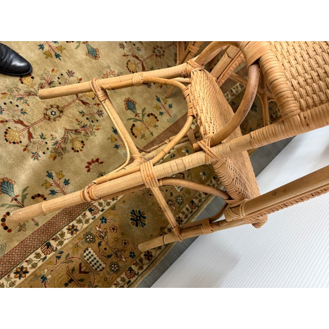 2020s Serena & Lily Sunwashed Rivera Rattan Dining Side Chairs, Set of Five For Sale - Image 5 of 12