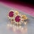 2010s Natural Ruby Diamond Earrings 14k Yellow Gold 2.20 TCW Certified For Sale - Image 5 of 16
