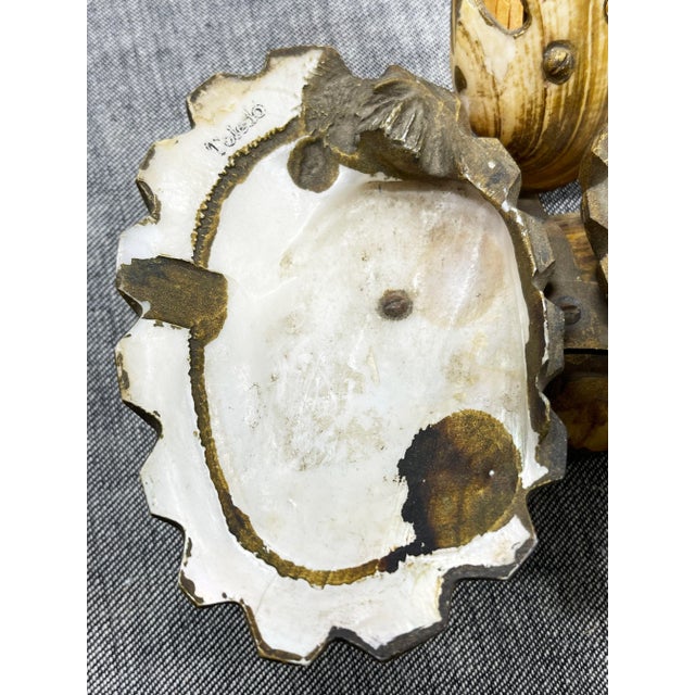 Metal Vintage "Toledo" Shell Ashtray and Match Holder For Sale - Image 7 of 11