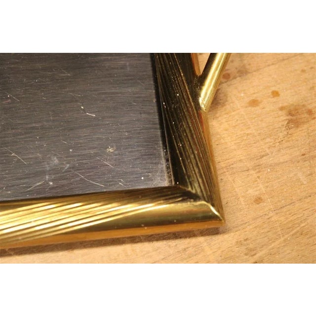 Black Brass Tray with Engravings, Italy, 1970s For Sale - Image 8 of 9