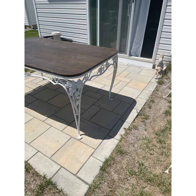 1940s 1940s Salterini Patio Set With Table, 2 Arm Chairs and 4 Side Chairs For Sale - Image 5 of 12