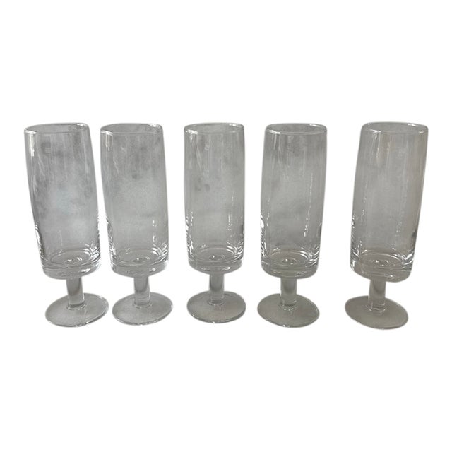 Vintage Luminarc France Champagne Flutes - Set of 5 For Sale