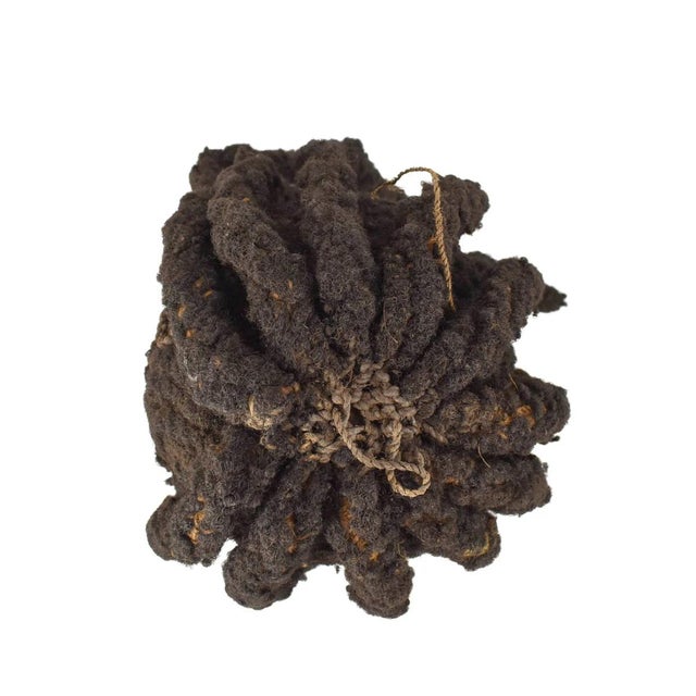 Early 20th Century Bamileke Woven Hat with Hair Cameroon For Sale In Denver - Image 6 of 6