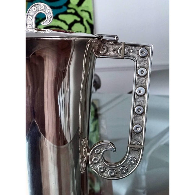 Metal Rare and Stunning Sterling Silver Pitcher by Tane Orfebres For Sale - Image 7 of 11