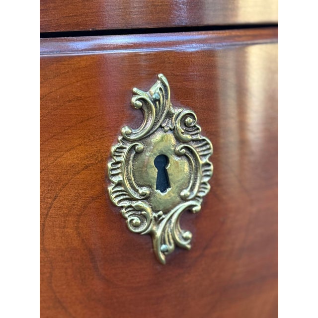 Brown Harden Solid Cherry French Three Drawer Commode / Dresser For Sale - Image 8 of 12